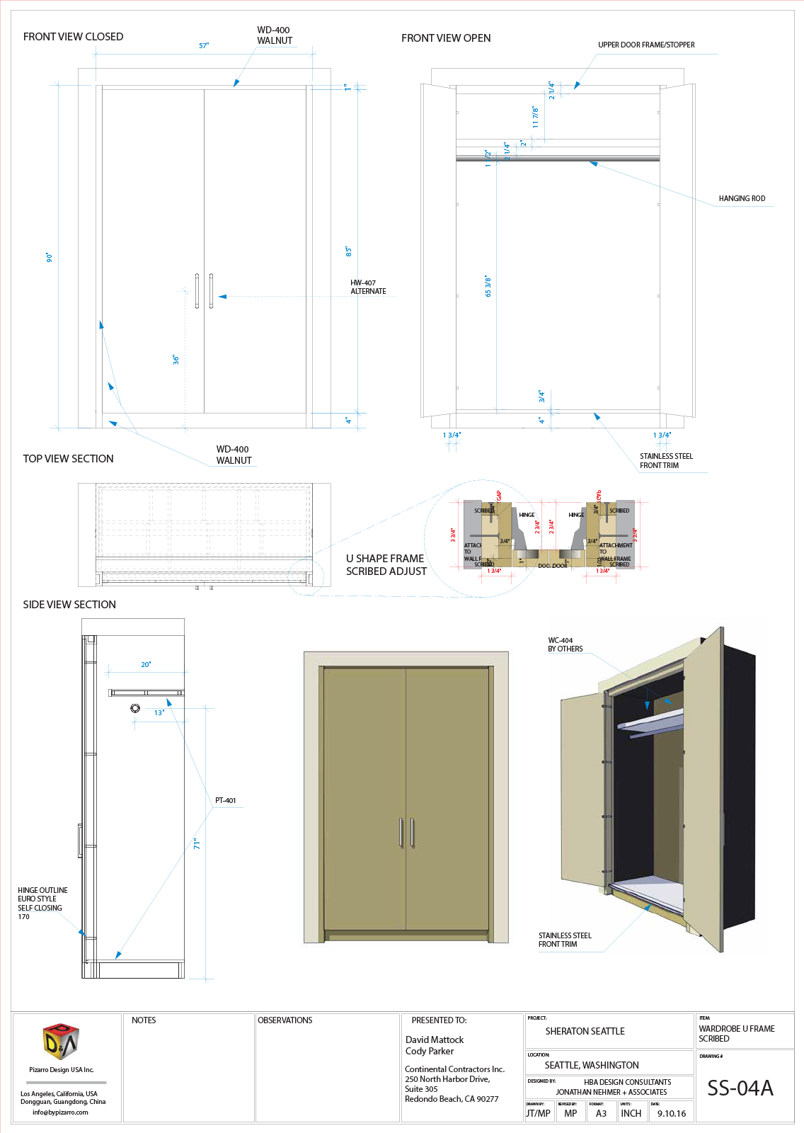 Wardrobe U-frame